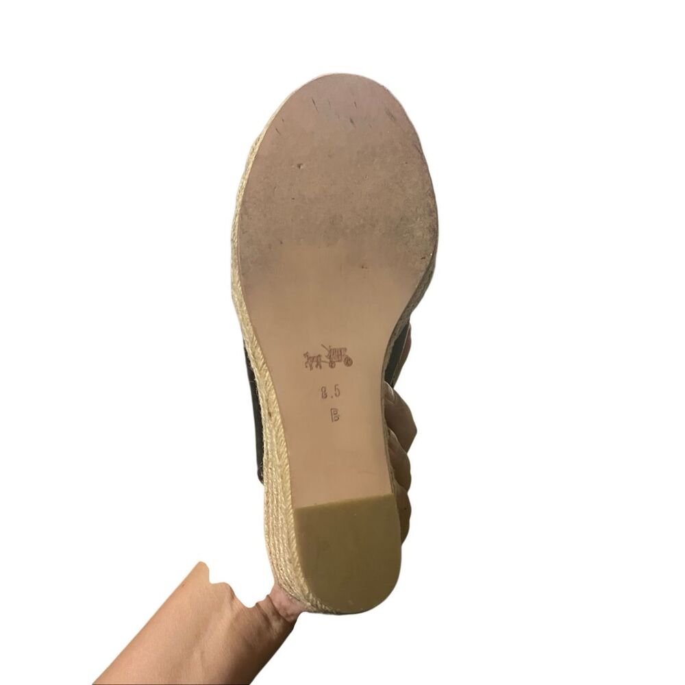Coach Gayle sandal espadrille wedge open toe slide sz 8.5 - Picture 7 of 10